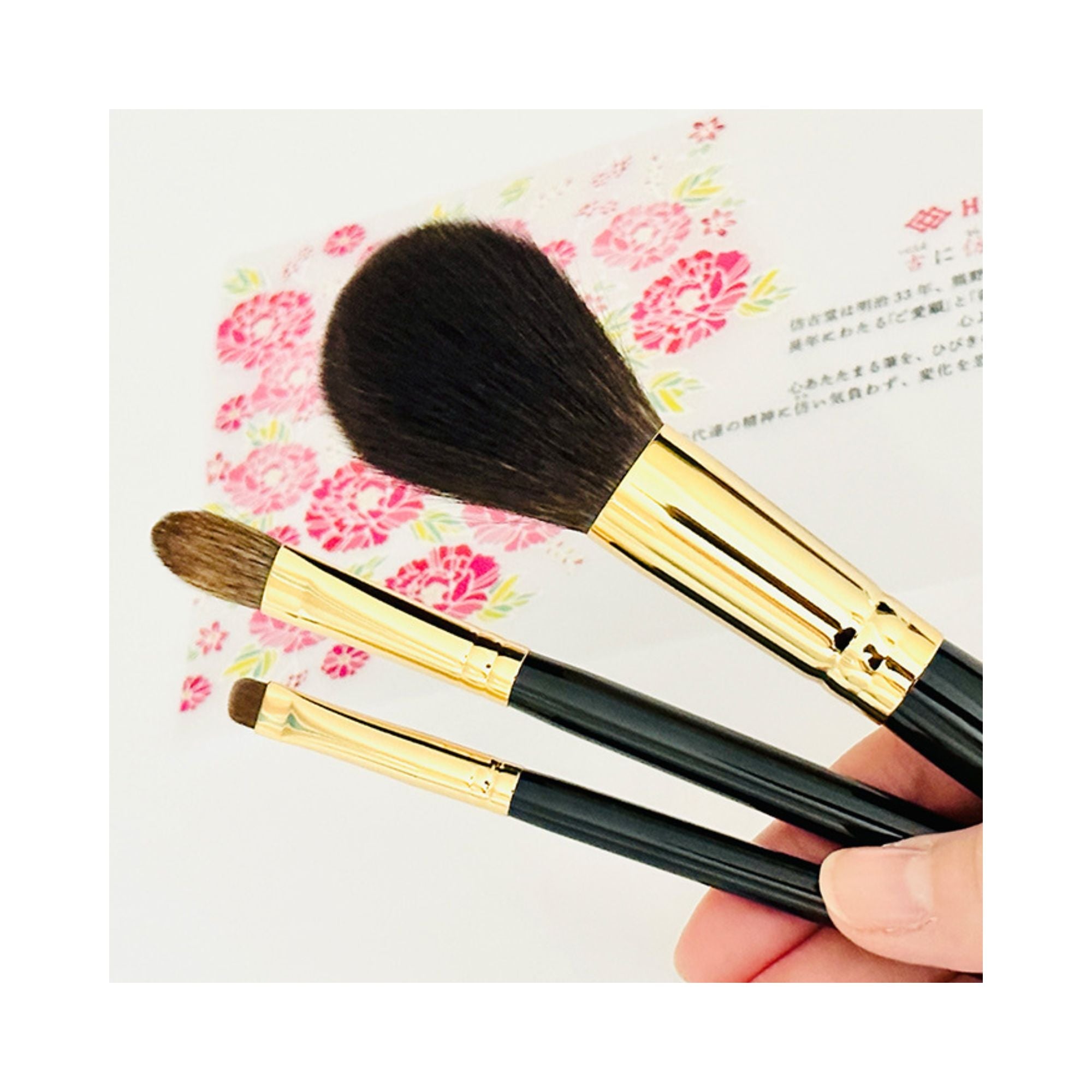Houkodou Premium 3-Brush Set, Sora Series (Premium A-2) - Fude Beauty, Japanese Makeup Brushes