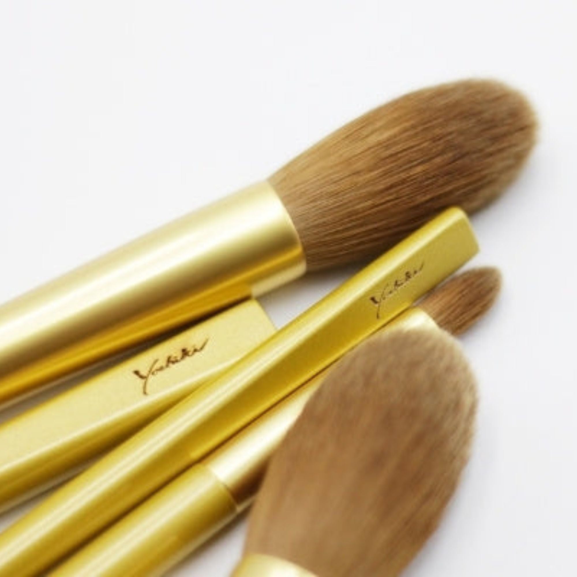 Koyudo Yoshiki Gold Brush Set (PREORDER) - Fude Beauty, Japanese Makeup Brushes