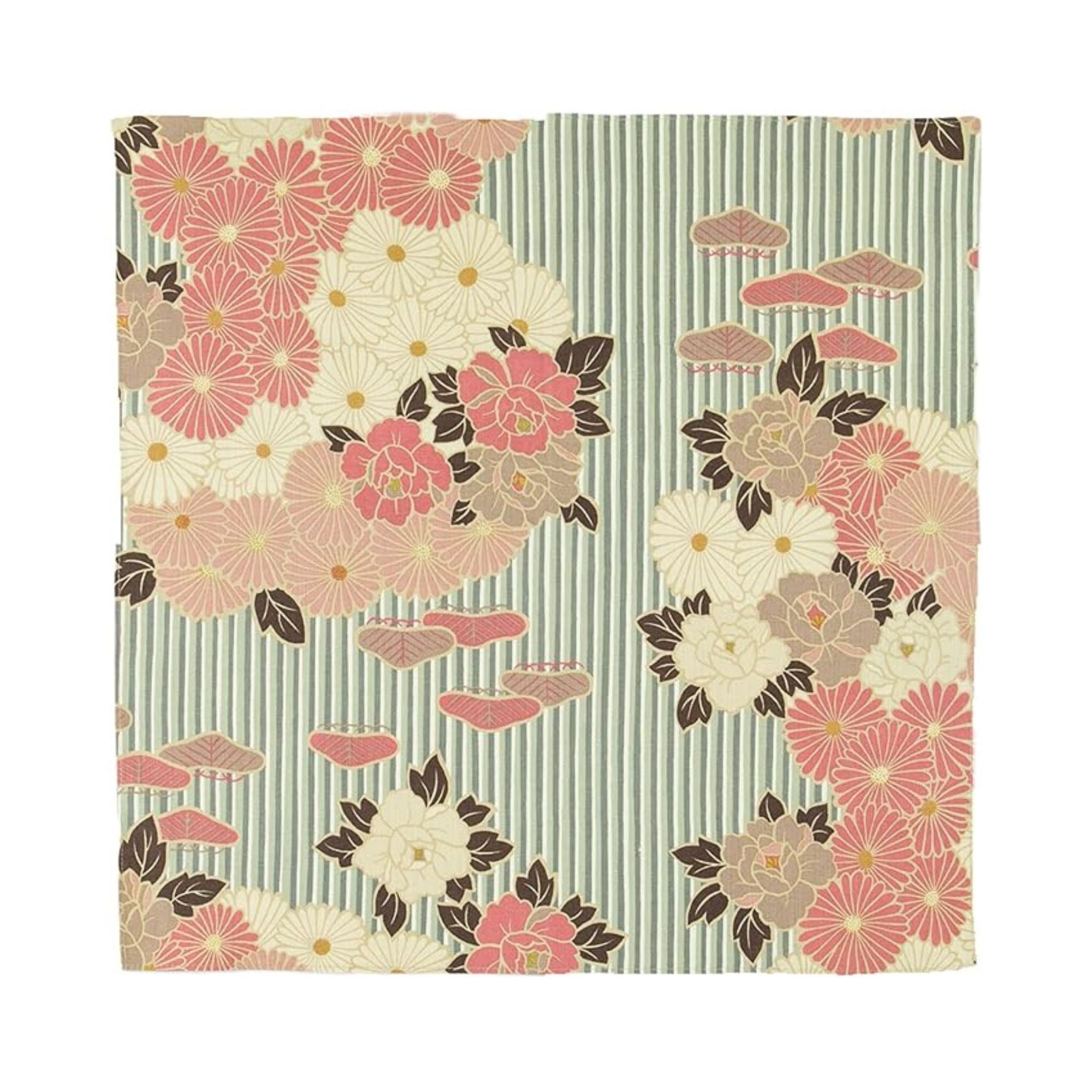 Corazon Japan Furoshiki (Decorative Fabric), Vintage Kimono Flower Design