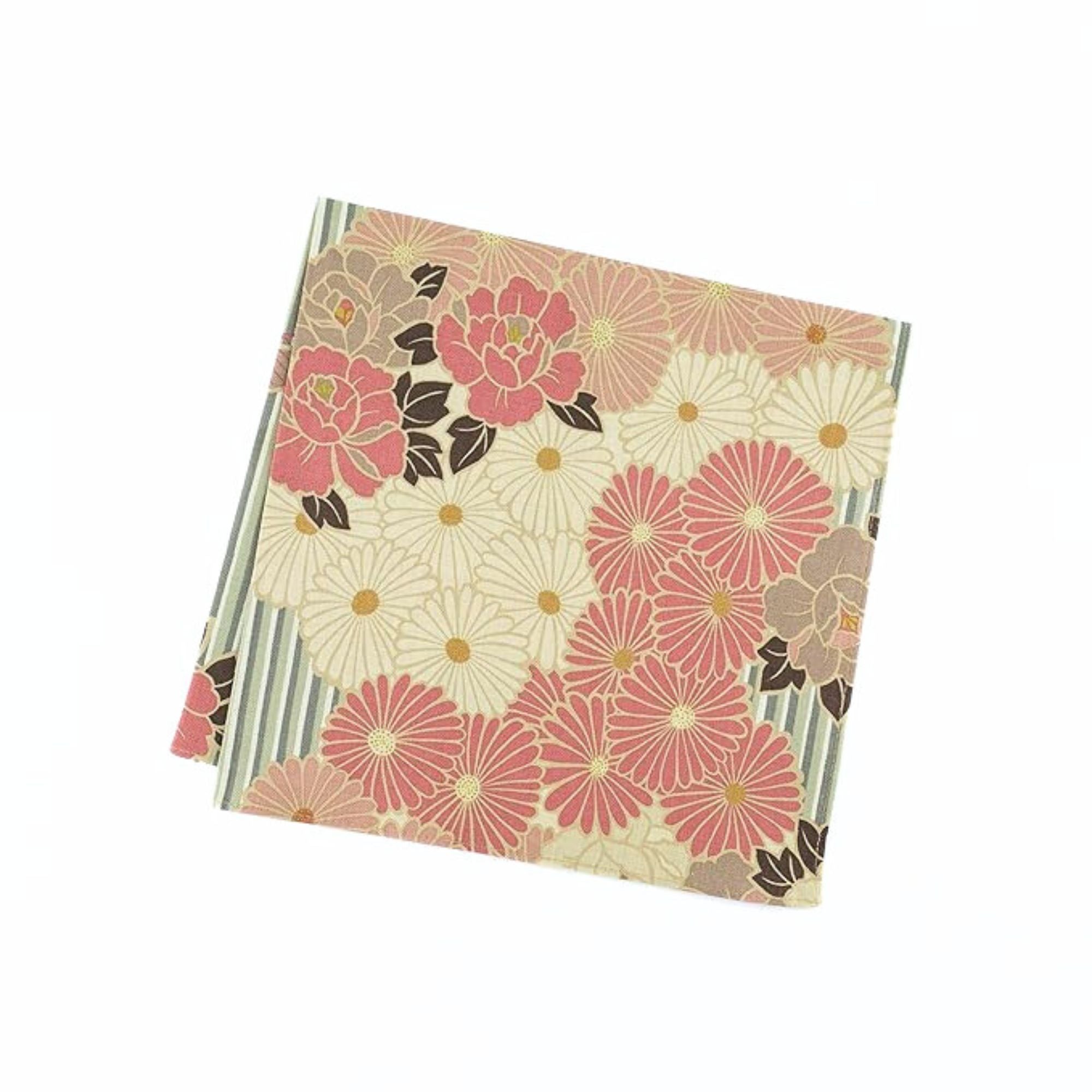 Corazon Japan Furoshiki (Decorative Fabric), Vintage Kimono Flower Design