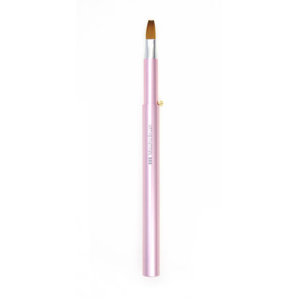Mizuho KP-4 Portable Lip brush flat Pink, KP Series - Fude Beauty, Japanese Makeup Brushes