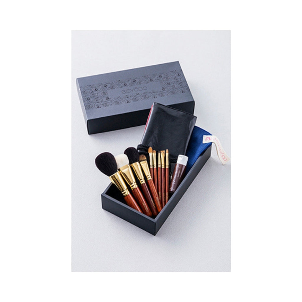 Bisyodo 9-Brush Set, Long Series - Fude Beauty, Japanese Makeup Brushes