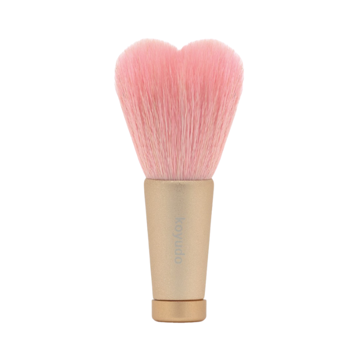 Koyudo HW-04 Heart-Shaped Face Wash Brush (Pink/Gold) - Fude Beauty, Japanese Makeup Brushes