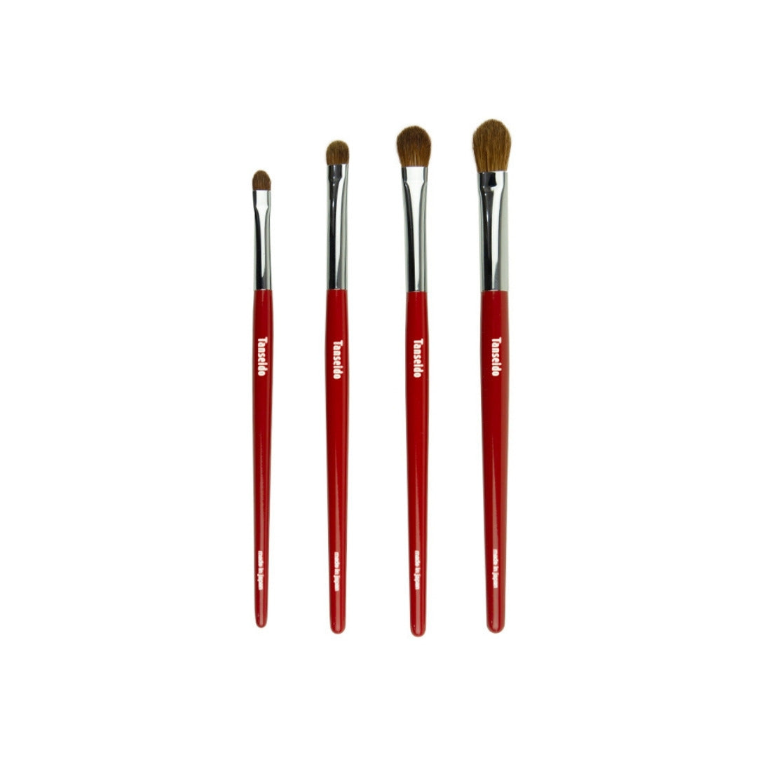 Tanseido 4 x Eyeshadow Brush Set YPQ - Fude Beauty, Japanese Makeup Brushes