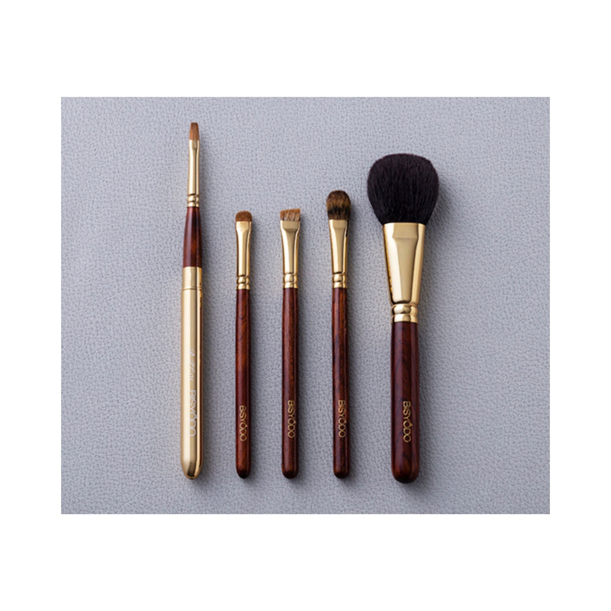 Bisyodo 5-Brush Set, Long Series - Fude Beauty, Japanese Makeup Brushes