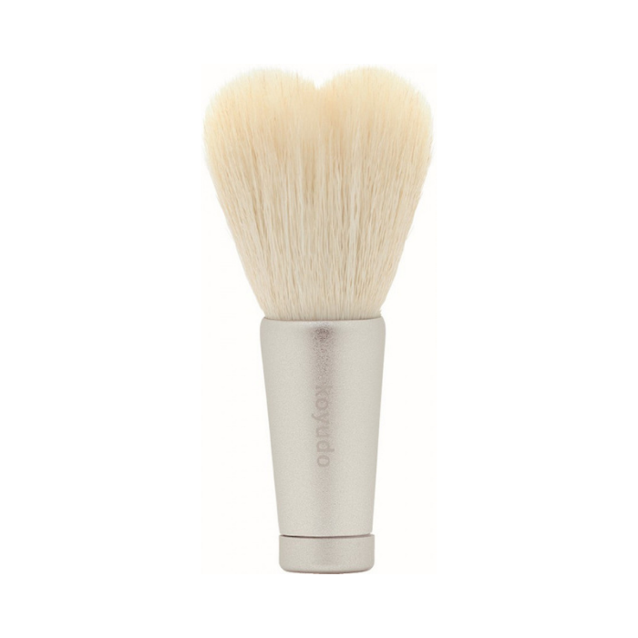 Koyudo HW-08 Heart-Shaped Face Wash Brush (White/Silver) - Fude Beauty, Japanese Makeup Brushes