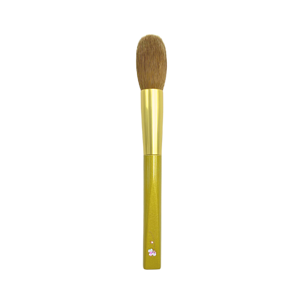 Koyudo Raden Kolinsky Round Makeup Brush (Gold) - Fude Beauty, Japanese Makeup Brushes