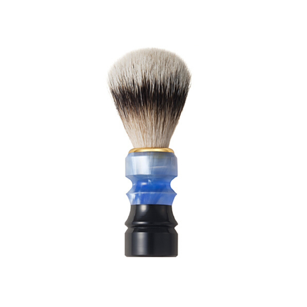 Chikuhodo Men's Shaving Brush SH-5 (Blue/Black) - Fude Beauty, Japanese Makeup Brushes