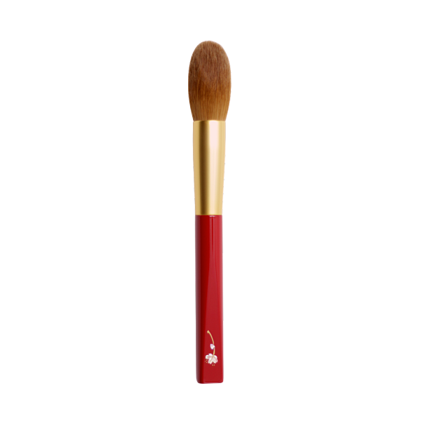 Koyudo Raden Kolinsky Round Makeup Brush (Red) - Fude Beauty, Japanese Makeup Brushes