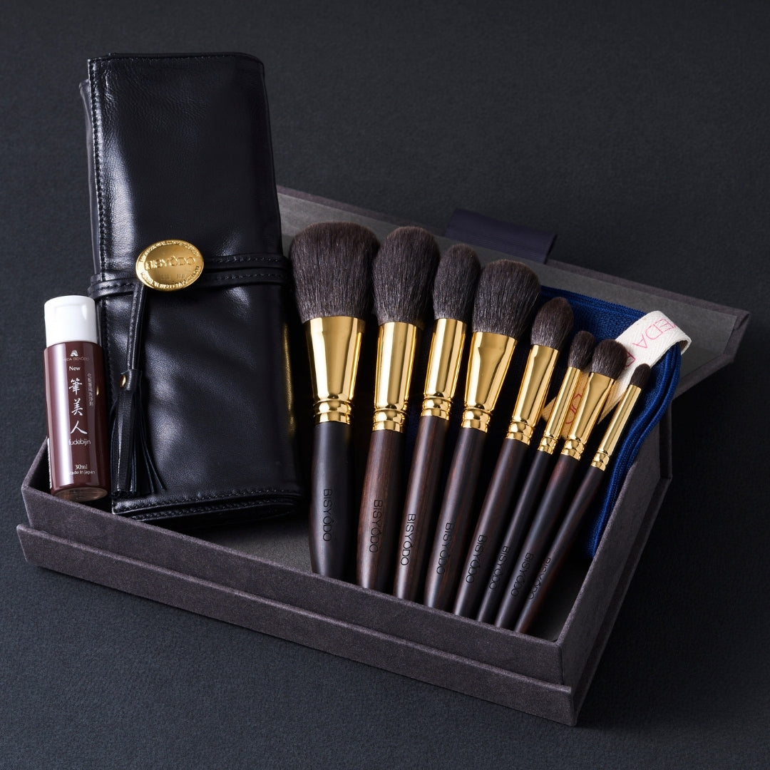 Bisyodo Grand Series 8-Brush Set with Case - Fude Beauty, Japanese Makeup Brushes
