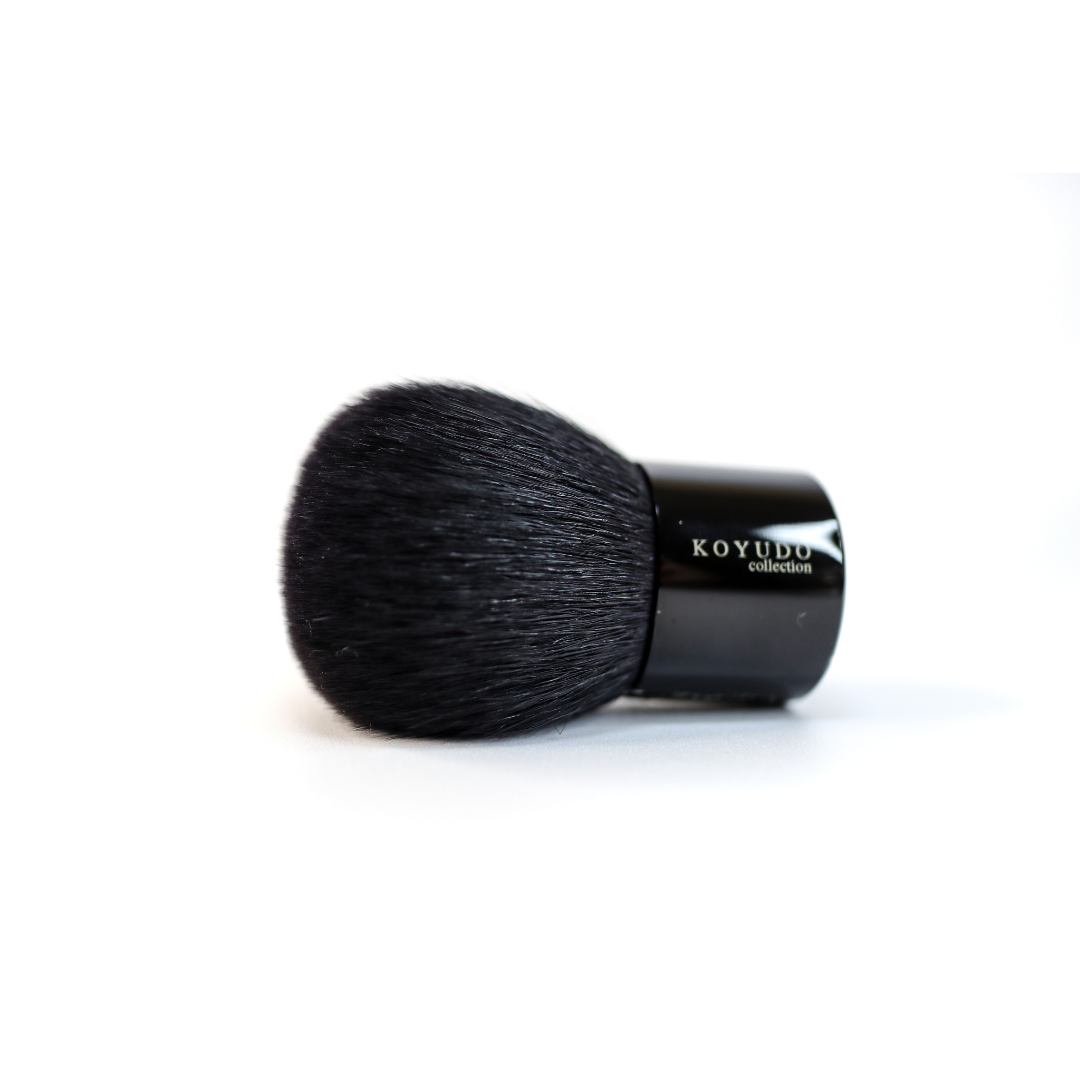 Koyudo Black/Black Kinoko Mushroom Brush 21-0-08 (Sample sale) - Fude Beauty, Japanese Makeup Brushes