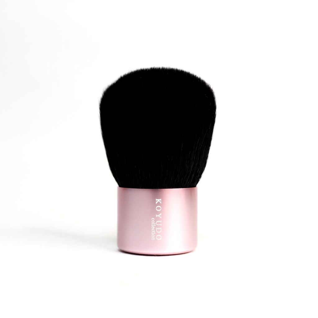 Koyudo Black/Pink Kinoko Mushroom Brush, H series (21-0-10) - Fude Beauty, Japanese Makeup Brushes