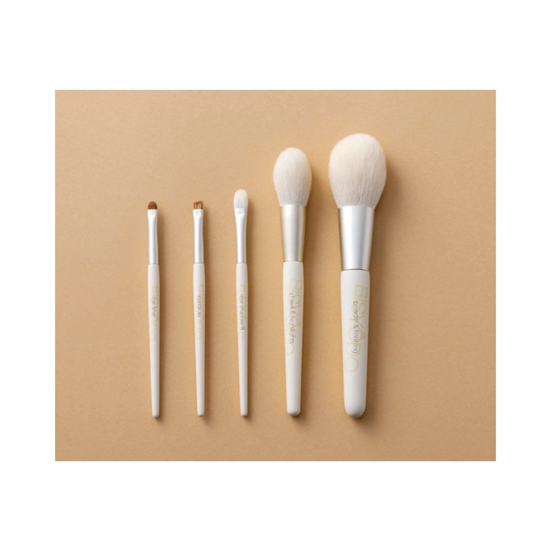 Bisyodo 5-Brush Set, Alba Series - Fude Beauty, Japanese Makeup Brushes