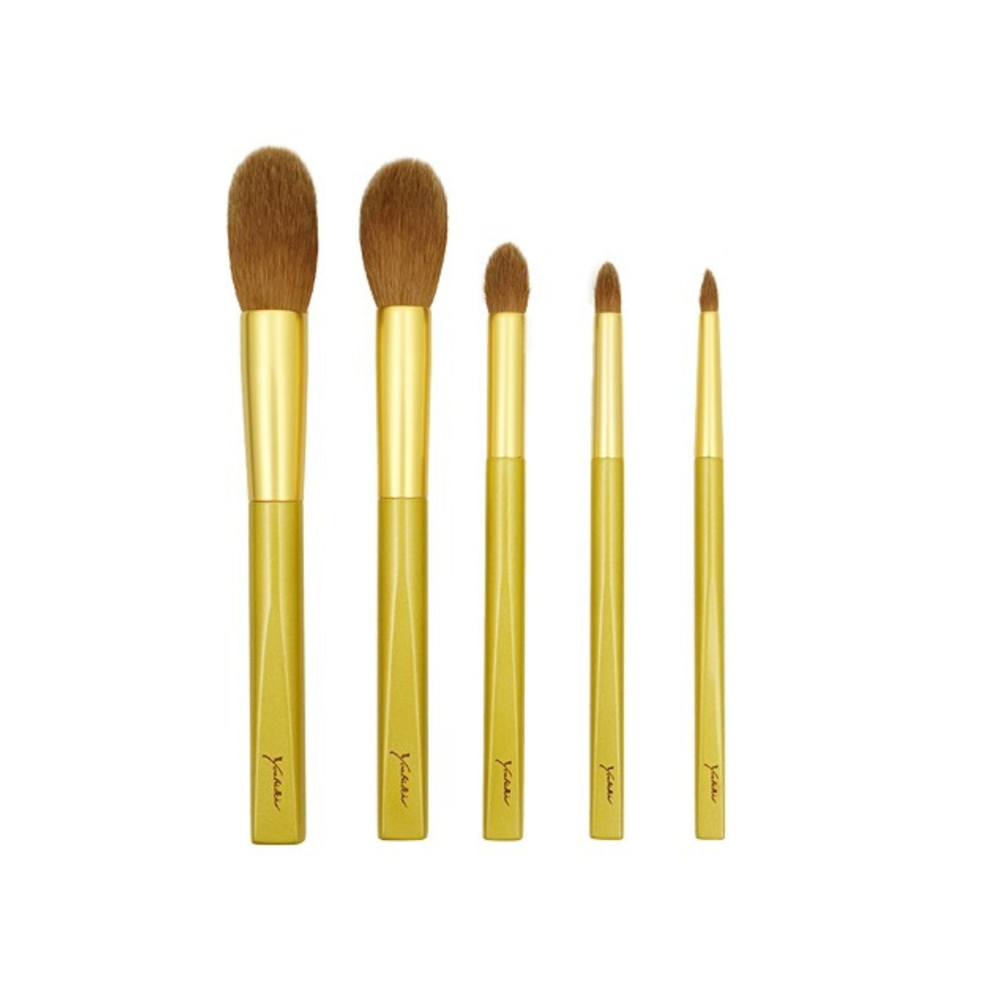 Koyudo Yoshiki Gold Brush Set - Fude Beauty, Japanese Makeup Brushes