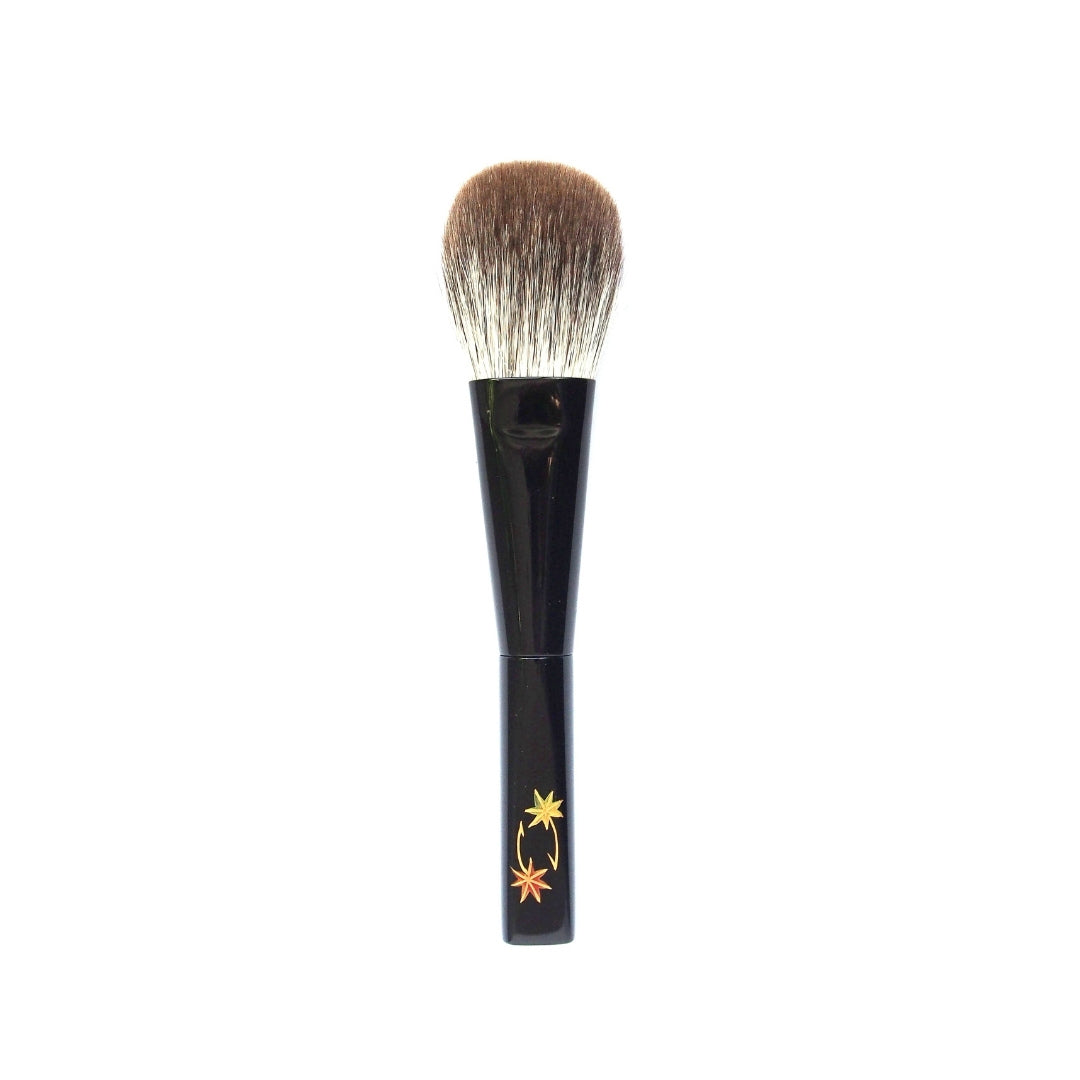Koyudo Silver Fox Cheek Brush, Momiji Makie Design - Fude Beauty, Japanese Makeup Brushes