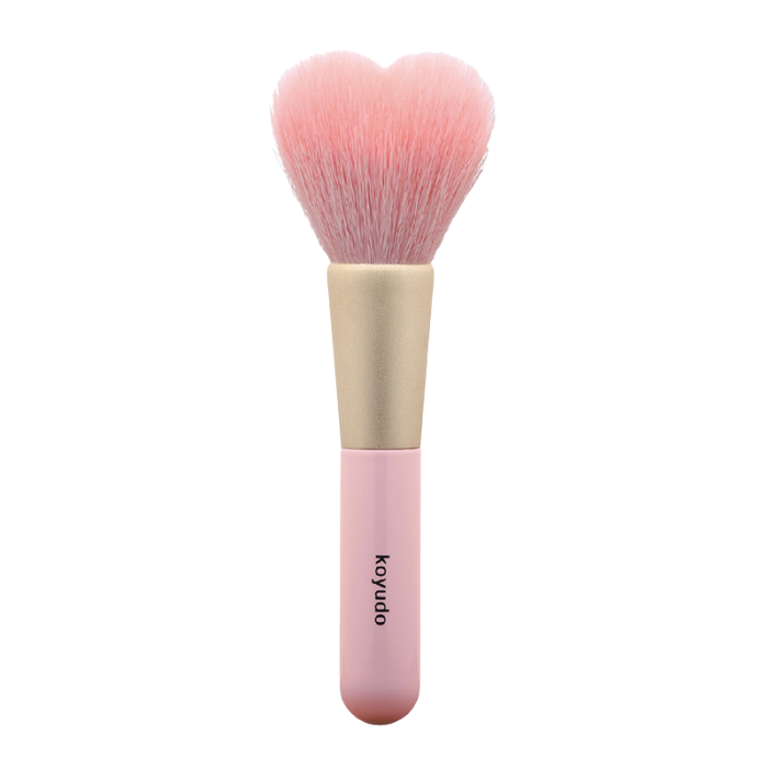 Koyudo H04 Heart-Shaped Cheek Brush (Pink/Gold) - Fude Beauty, Japanese Makeup Brushes