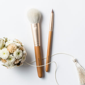 Koyudo Hitosoroe Cheek and Lip Brush Set - Fude Beauty, Japanese Makeup Brushes