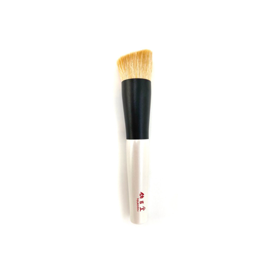 Houkodou Liquid Foundation Brush W-F3, Pearl White Series - Fude Beauty, Japanese Makeup Brushes