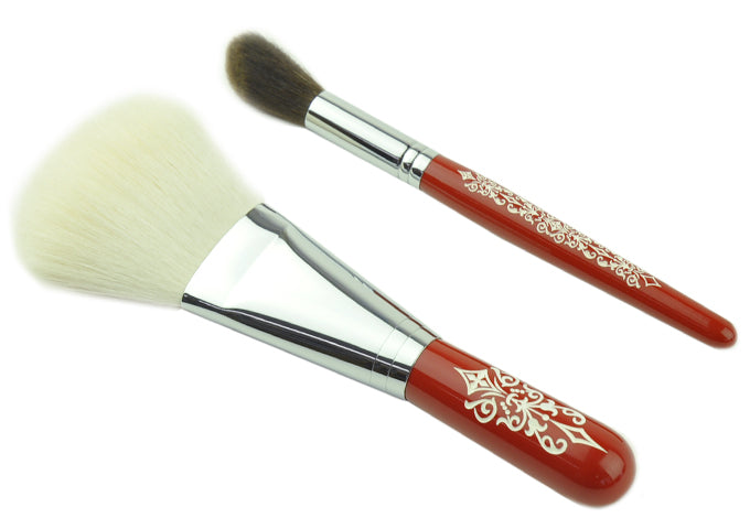 Tanseido 2-Brush Lace Set - Fude Beauty, Japanese Makeup Brushes