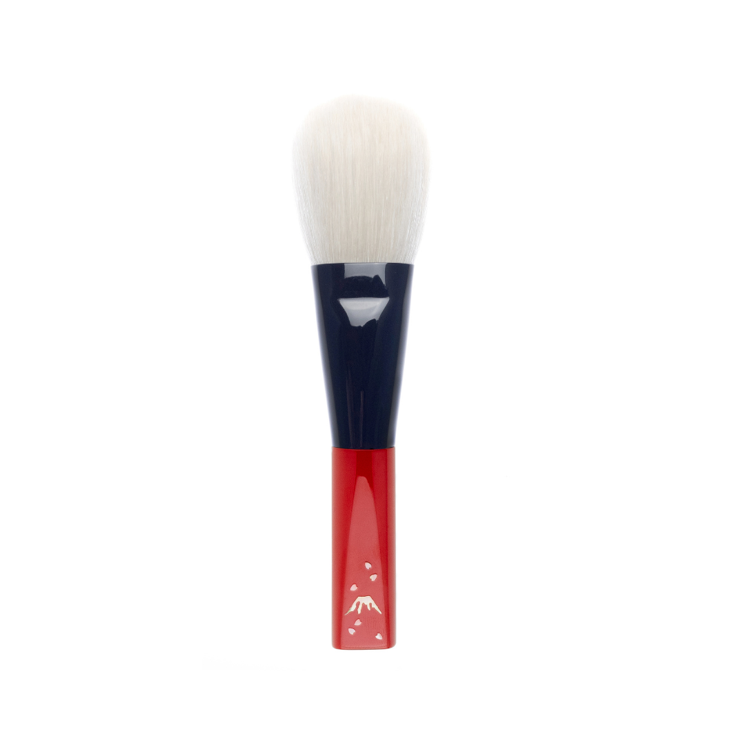 Koyudo Saibikoho Fuji-Sakura Raden Powder Brush (Red) - Fude Beauty, Japanese Makeup Brushes