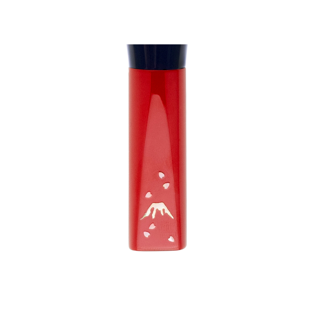 Koyudo Saibikoho Fuji-Sakura Raden Powder Brush (Red) - Fude Beauty, Japanese Makeup Brushes