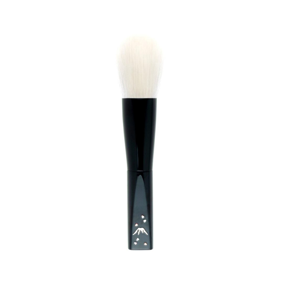 Koyudo Saibikoho Fuji-Sakura Raden Powder Brush (Black) - Fude Beauty, Japanese Makeup Brushes