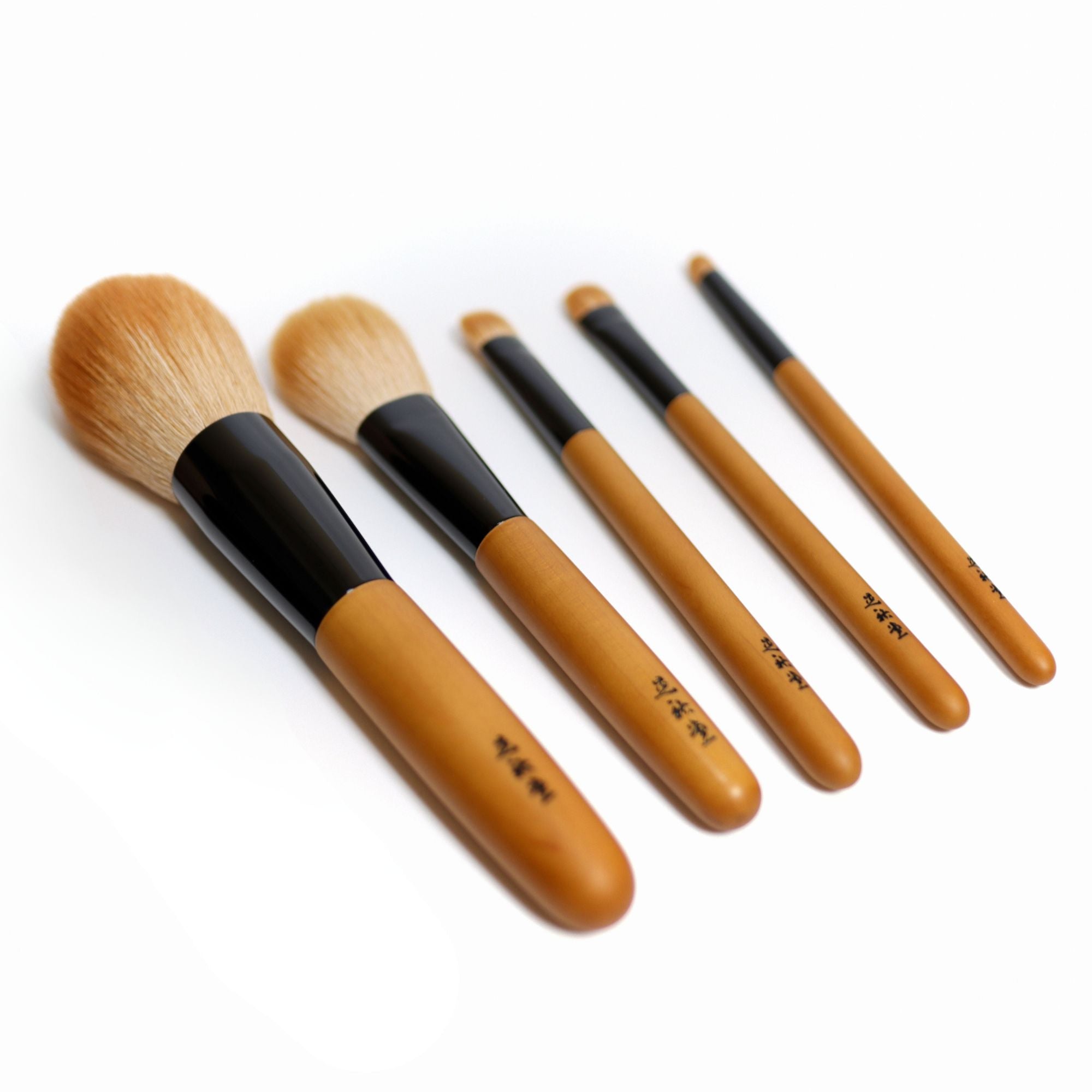 Koyudo Kakishibuzome 5-Brush Set - Fude Beauty, Japanese Makeup Brushes