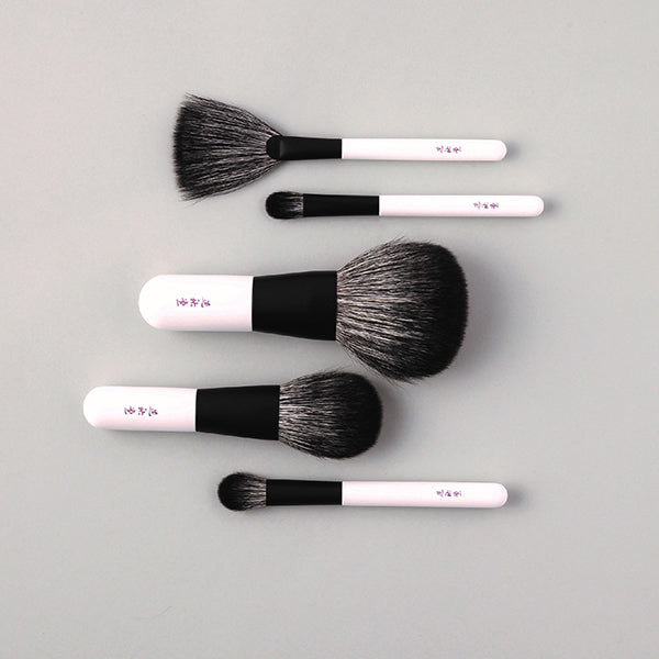 Koyudo Premium Collection Set, 5 x Brushes with Pouch - Fude Beauty, Japanese Makeup Brushes