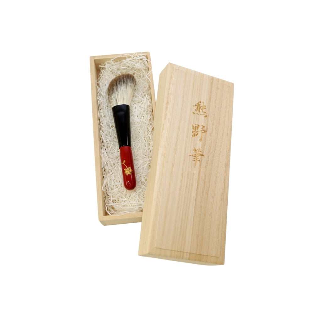 Koyudo SF Highlighter Brush, Makie Sakura Design Red Handle SF-CHCB (Exclusive offer) - Fude Beauty, Japanese Makeup Brushes