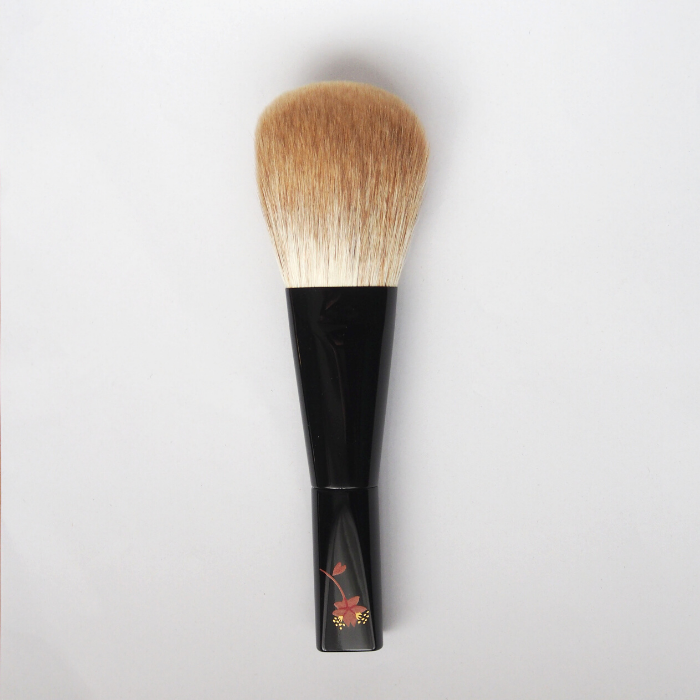 Koyudo Golden Fox Powder Brush, Sakura Design (Black) - Fude Beauty, Japanese Makeup Brushes