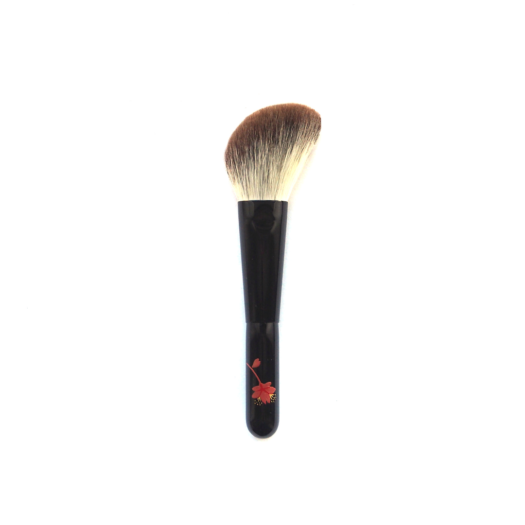 Koyudo SF Makie Highlighter Brush, Sakura Design Black Handle SF-CHCB (Limited) - Fude Beauty, Japanese Makeup Brushes