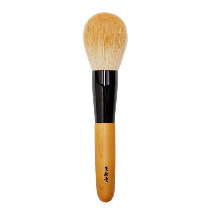 Koyudo Kakishibuzome Powder Brush 01 (Round-Flat) - Fude Beauty, Japanese Makeup Brushes