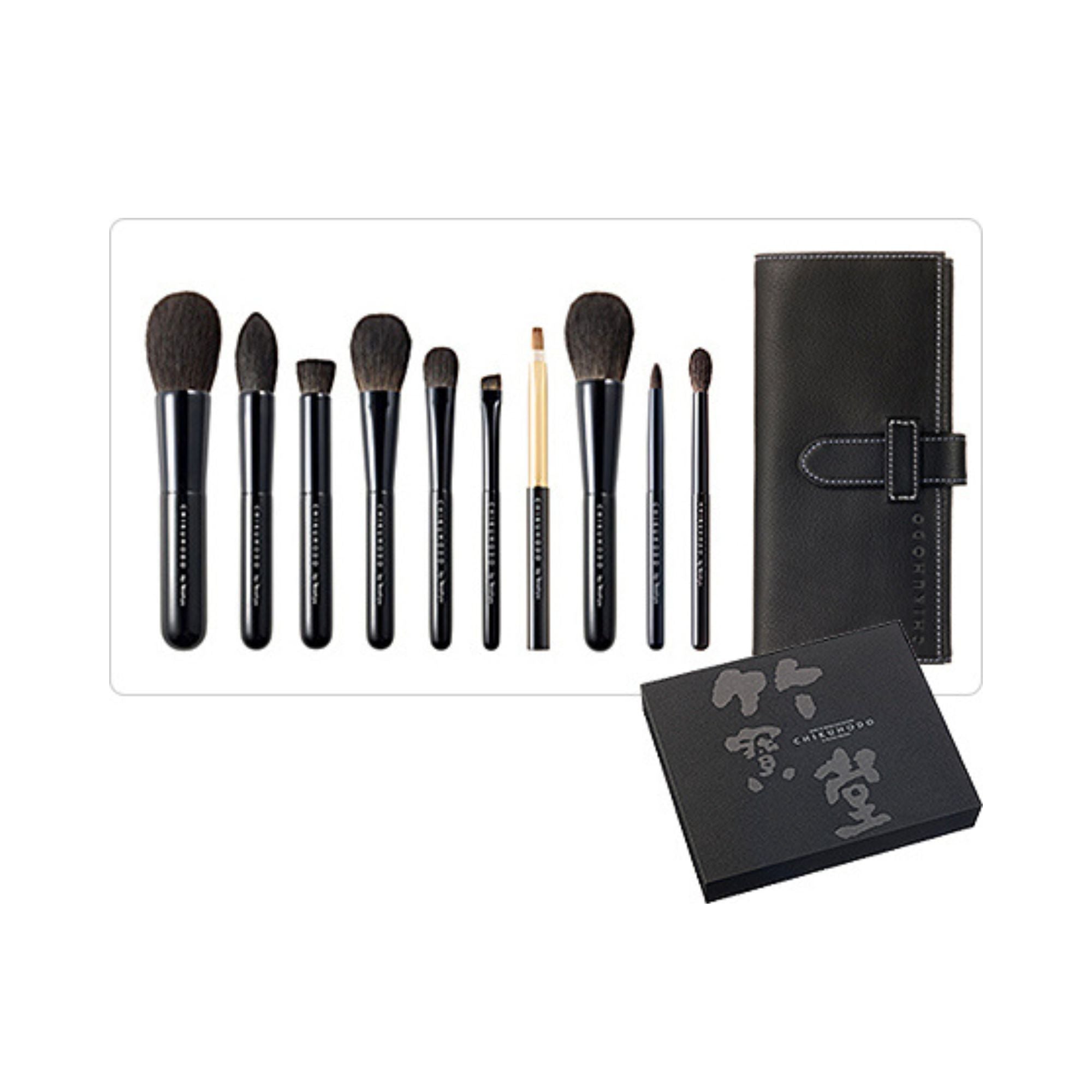 Chikuhodo Z Series 10-Piece Makeup Brush Set S-Z-10 - Fude Beauty, Japanese Makeup Brushes