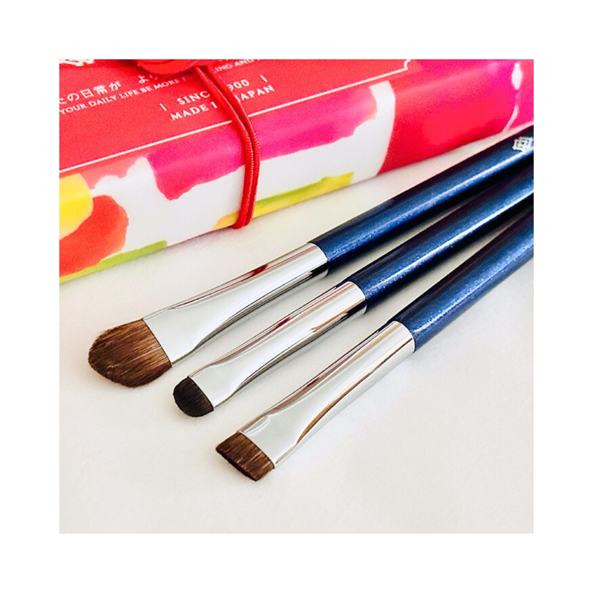 Houkodou 3-Brush Set, Nagi Series (A-4) - Fude Beauty, Japanese Makeup Brushes