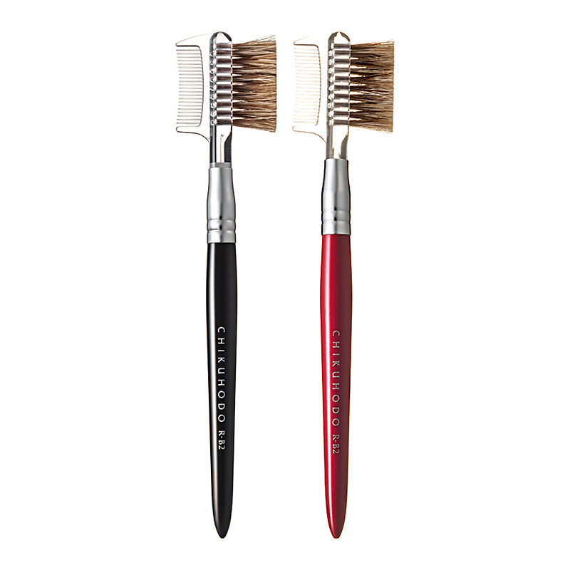 Chikuhodo Regular Series Brush & Comb (R-B2 BLACK, RR-B2 RED) - Fude Beauty, Japanese Makeup Brushes