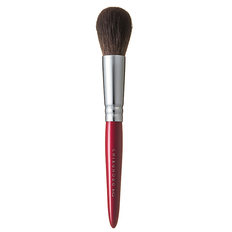Chikuhodo Cheek Brush, Regular Series (R-C2 Black, RR-C2 Red) - Fude Beauty, Japanese Makeup Brushes