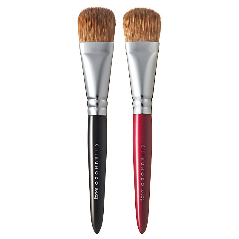 Chikuhodo Liquid Brush, Regular Series (R-LQ2 Black, RR-LQ2 Red) - Fude Beauty, Japanese Makeup Brushes