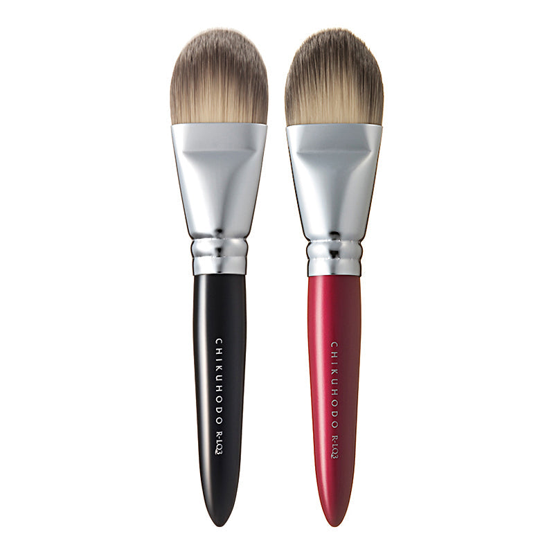 Chikuhodo Liquid Brush, Regular Series (R-LQ3 Black, RR-LQ3 Red) - Fude Beauty, Japanese Makeup Brushes