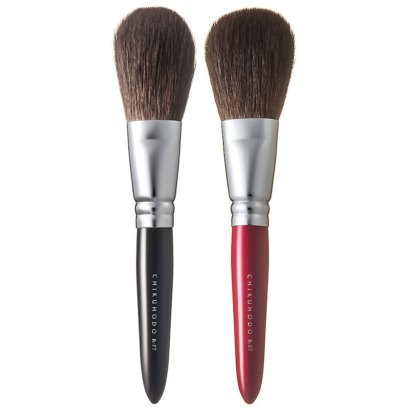 Chikuhodo Powder Brush, Regular Series (R-P7 Black, RR-P7 Red) - Fude Beauty, Japanese Makeup Brushes