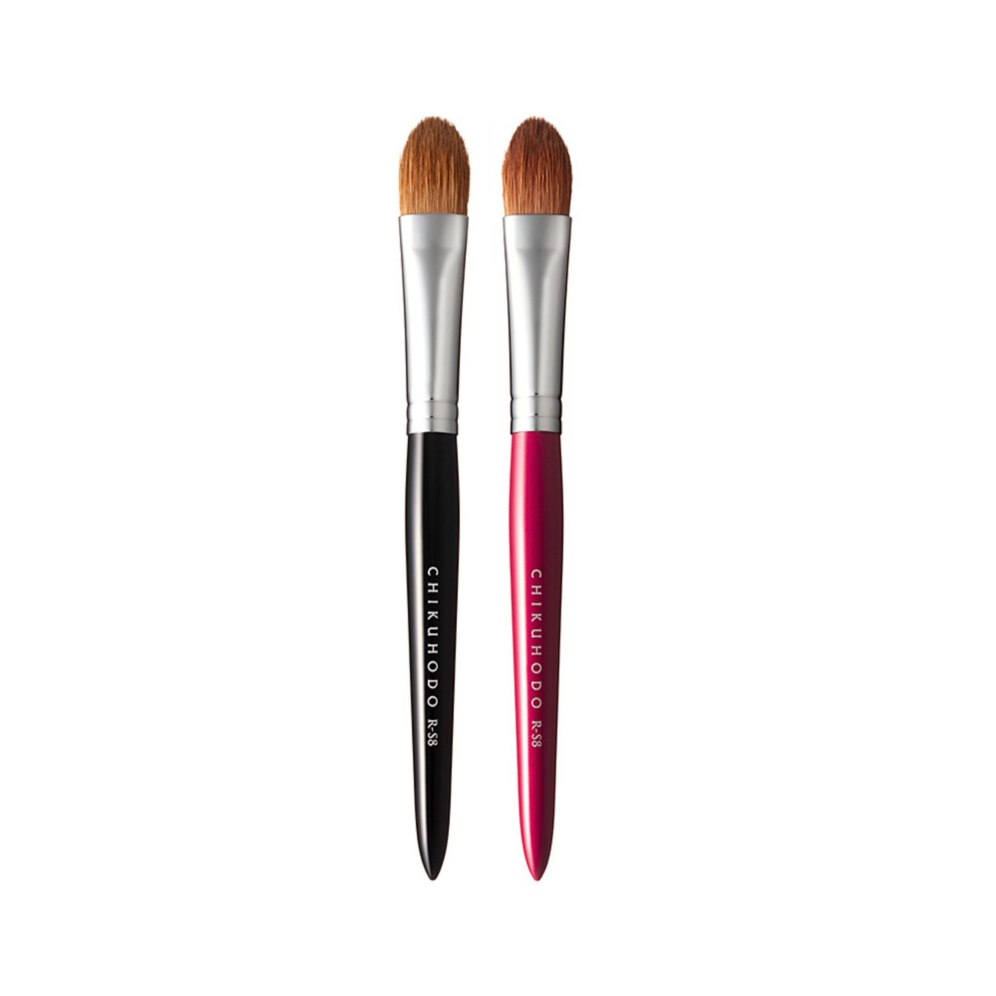 Chikuhodo Eyeshadow Brush, Regular Series (R-S8 Black, RR-S8 Red) - Fude Beauty, Japanese Makeup Brushes