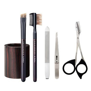 Chikuhodo Mens: SH-9 Grooming Set with Stand - Fude Beauty, Japanese Makeup Brushes