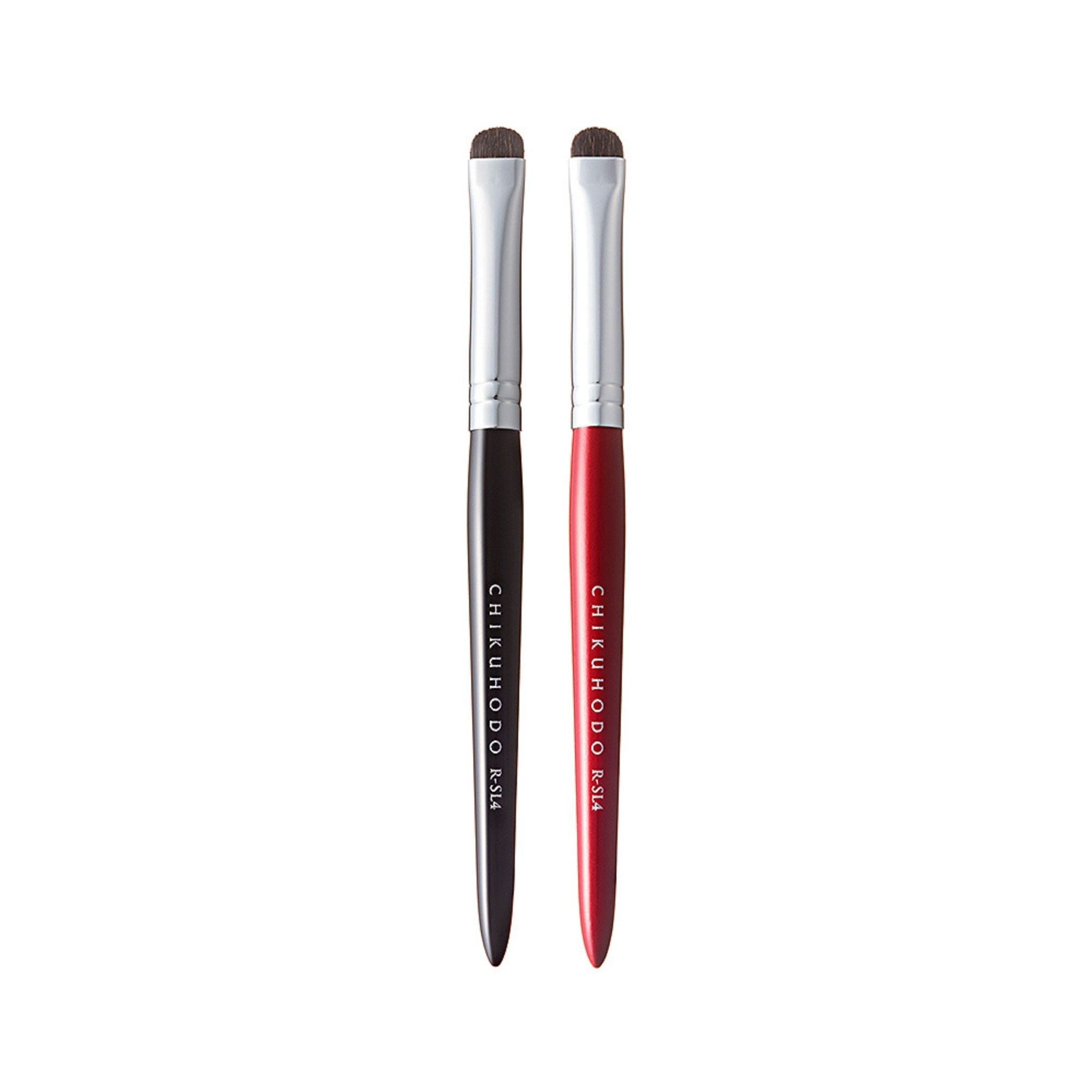 Chikuhodo Shadow-Liner Brush (R-SL4 Black, RR-SL4 Red) - Fude Beauty, Japanese Makeup Brushes
